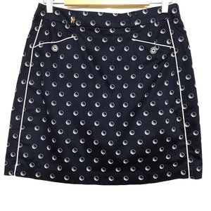 Green Lamb Golf Ball Print Navy Skort